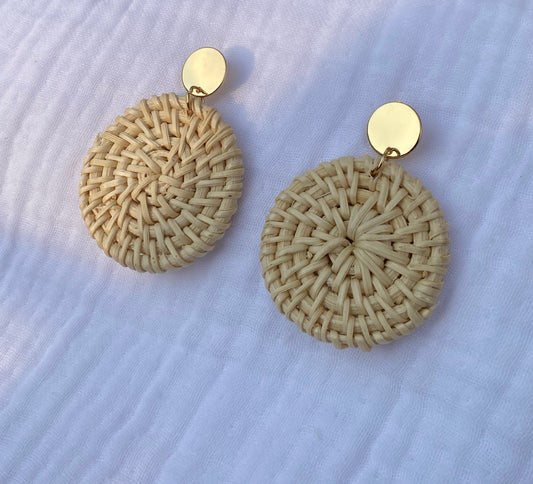 Yuvarlak Hasır Küpe