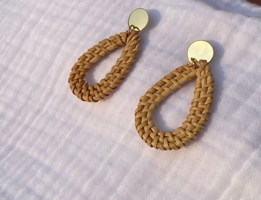 Sallantılı Hasır Küpe