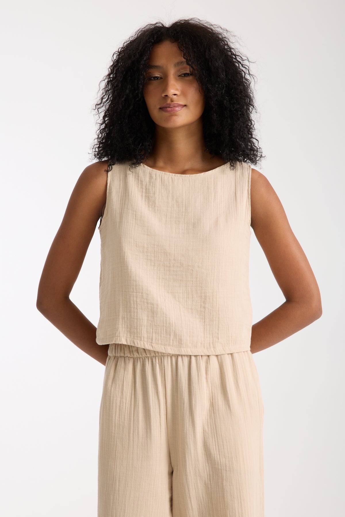 Çift Katlı Müslin Bol Paça Takım