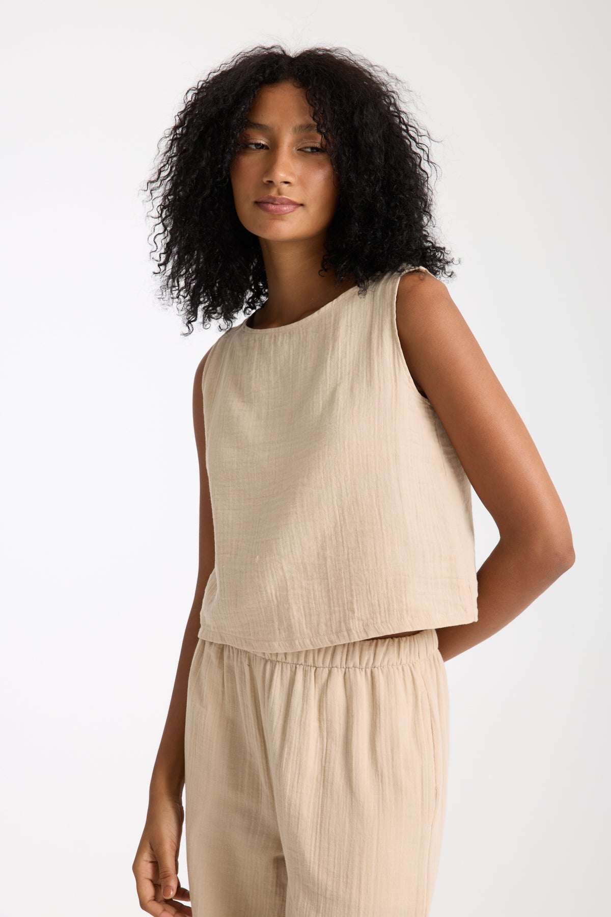 Çift Katlı Müslin Bol Paça Takım