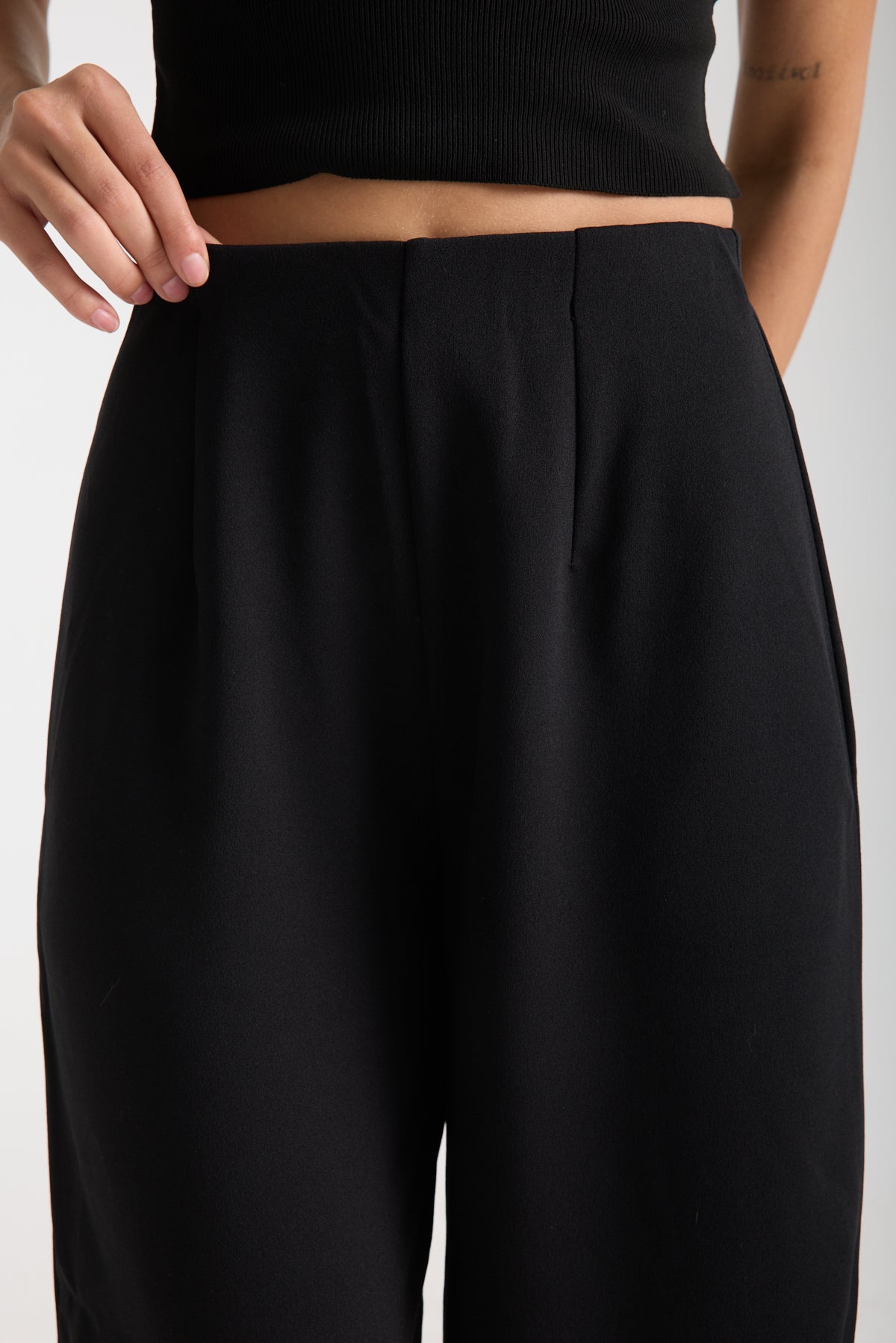 Siyah Scuba Pantolon