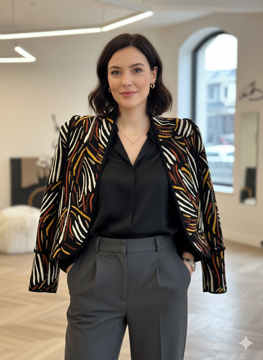 Viva Özel Tasarım Zebra Ceket