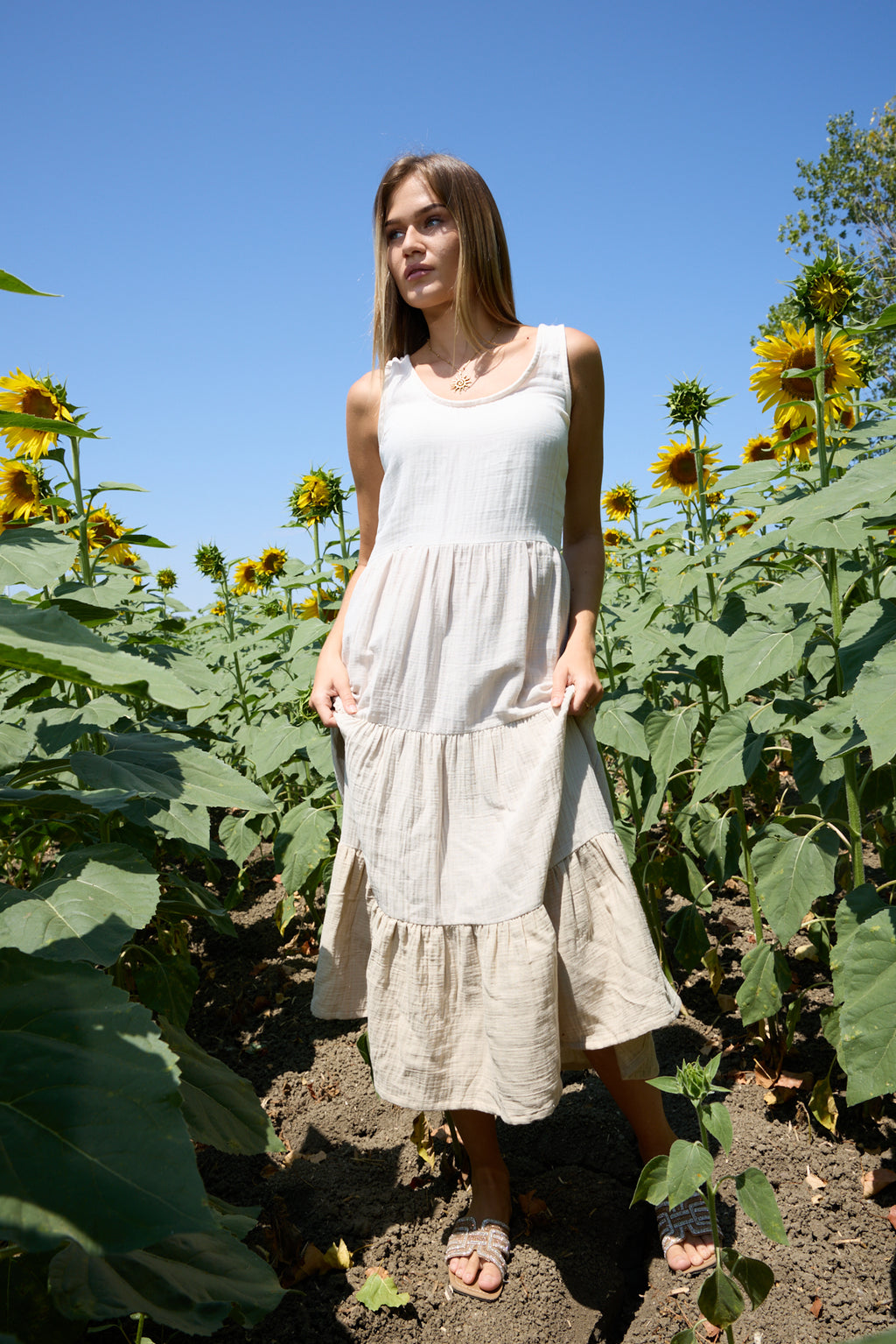 Gaia Katlı Müslin Elbise