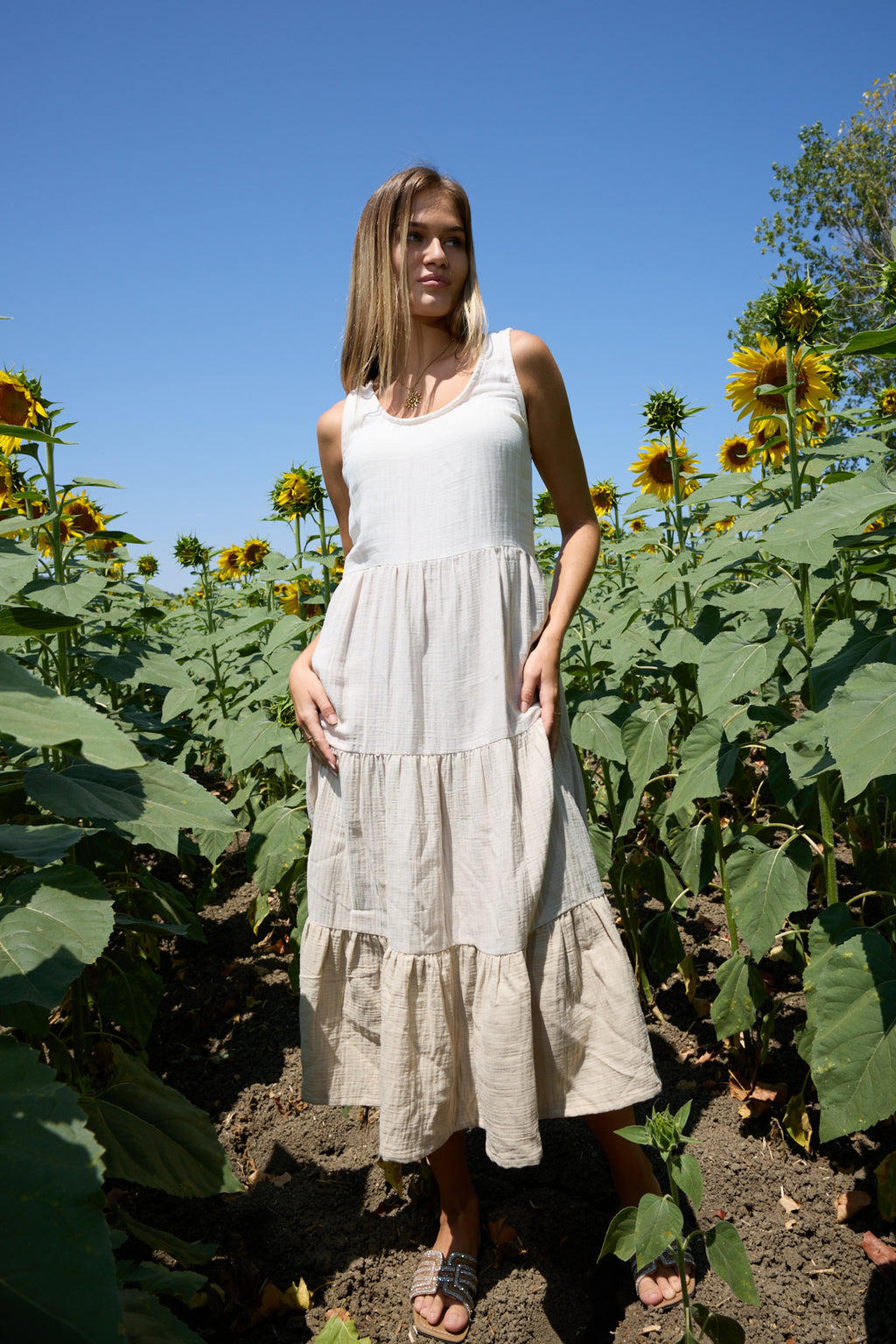 Gaia Katlı Müslin Elbise