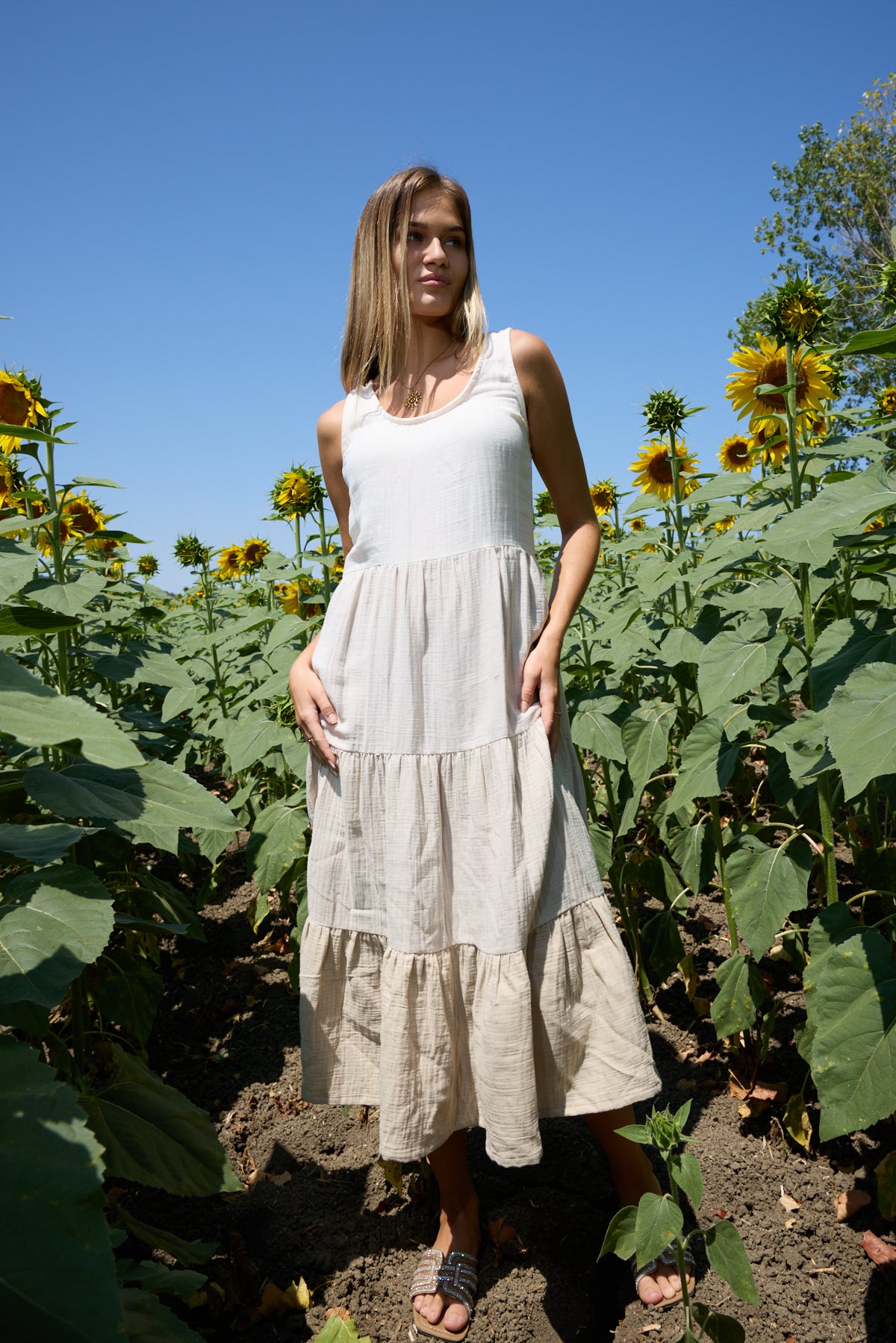 Gaia Katlı Müslin Elbise