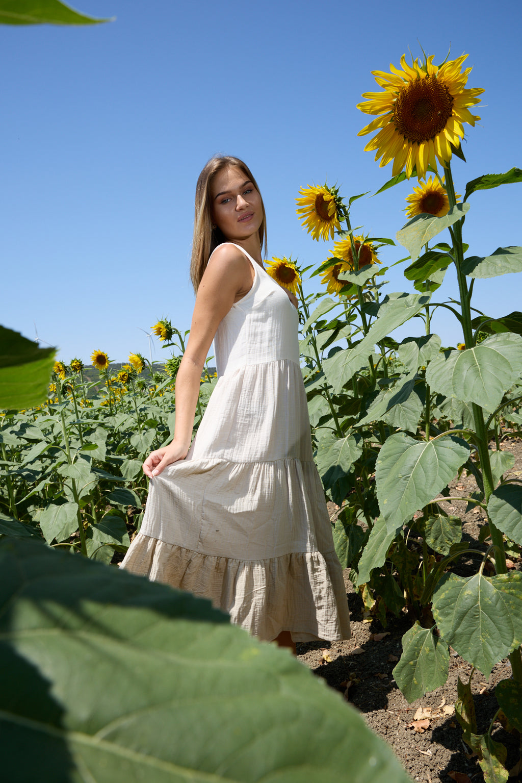 Gaia Katlı Müslin Elbise