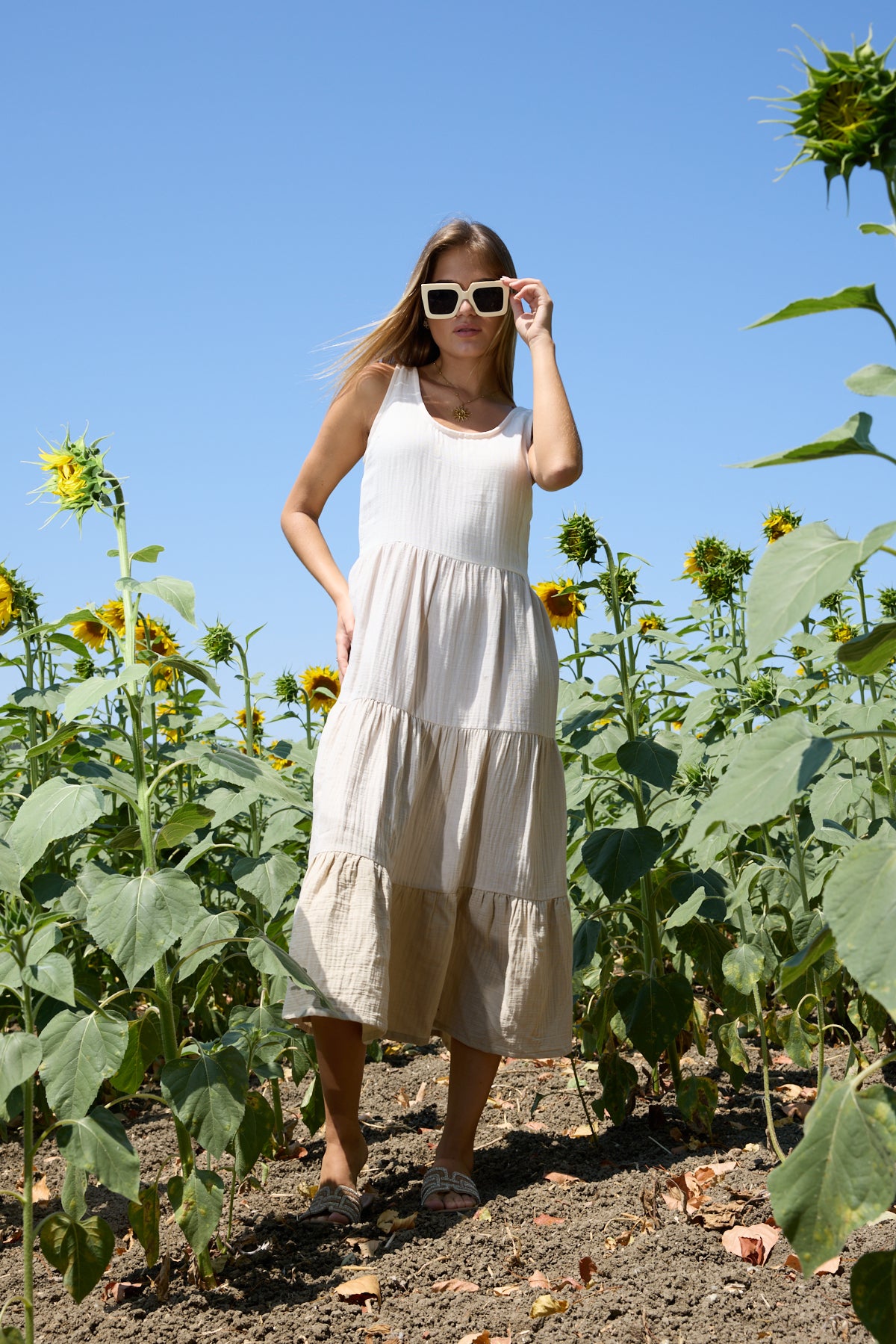 Gaia Katlı Müslin Elbise