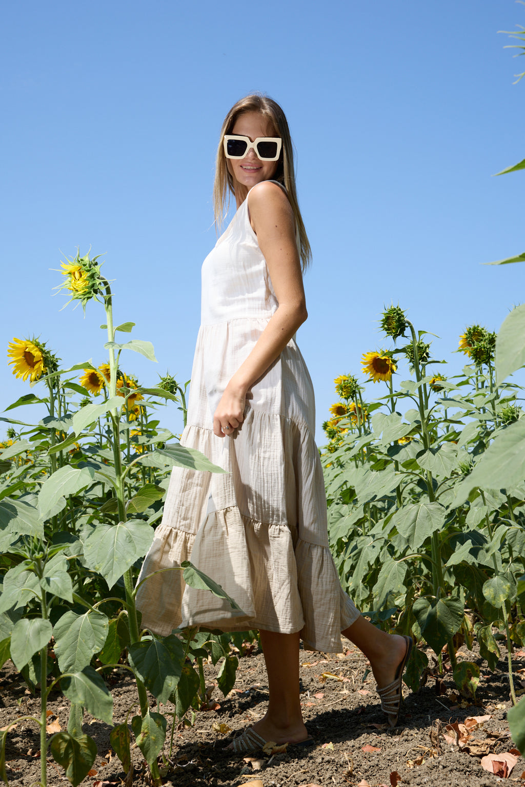 Gaia Katlı Müslin Elbise