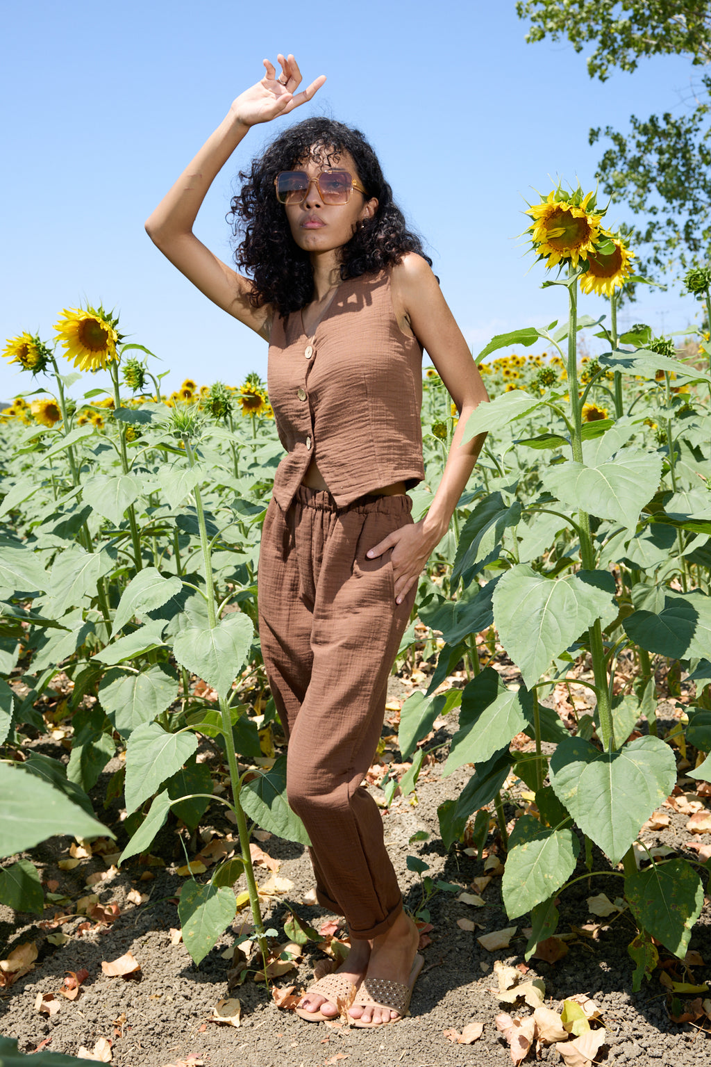 Çift Katlı Müslin Yelek Takım