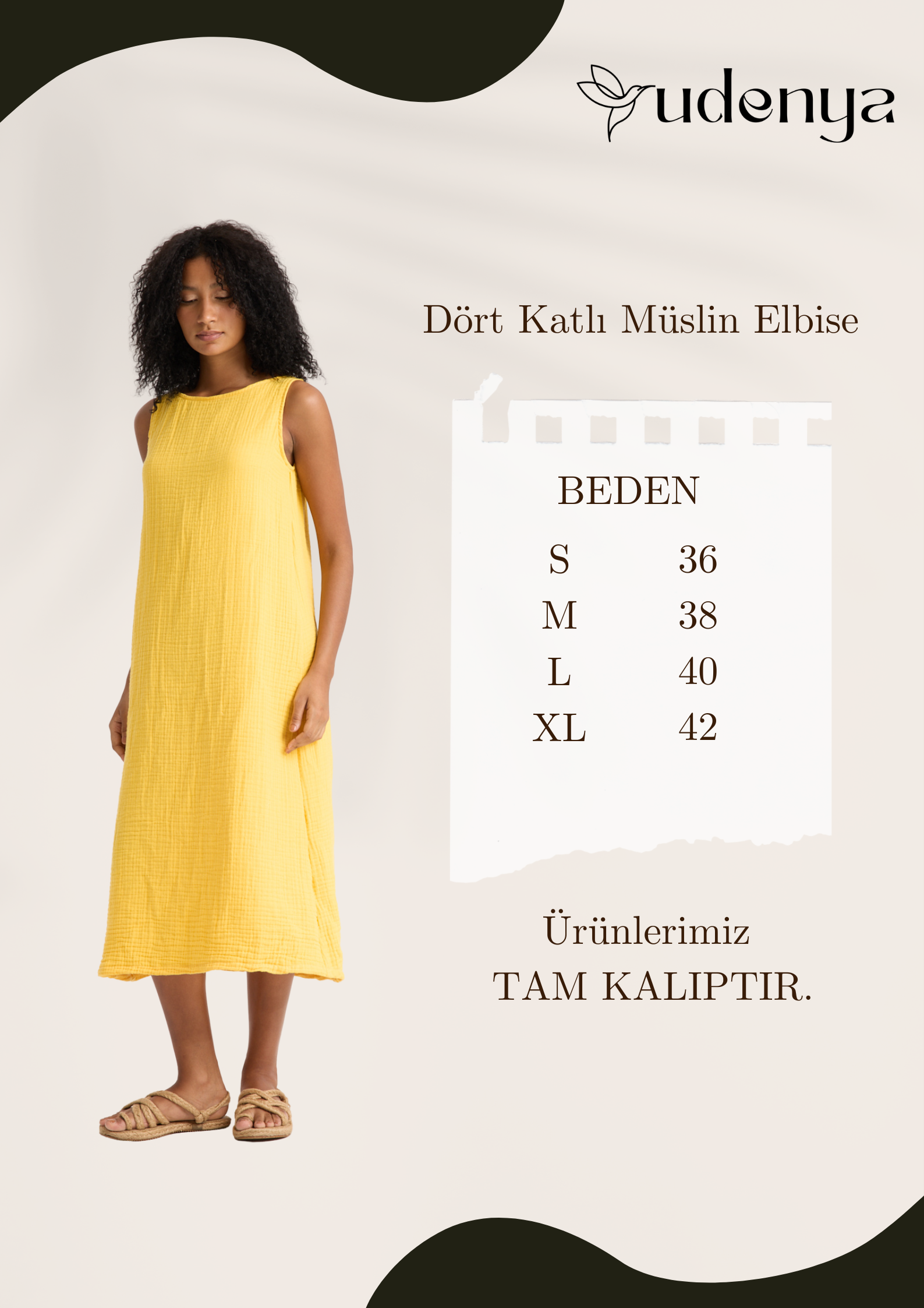 Dört Katlı Müslin Elbise