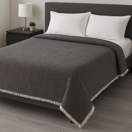 Bulut Dokunuşu – 4 Kat Müslin & 3 Kat Elyaf Yatak Örtüsü / Yorgan (230x240 cm)