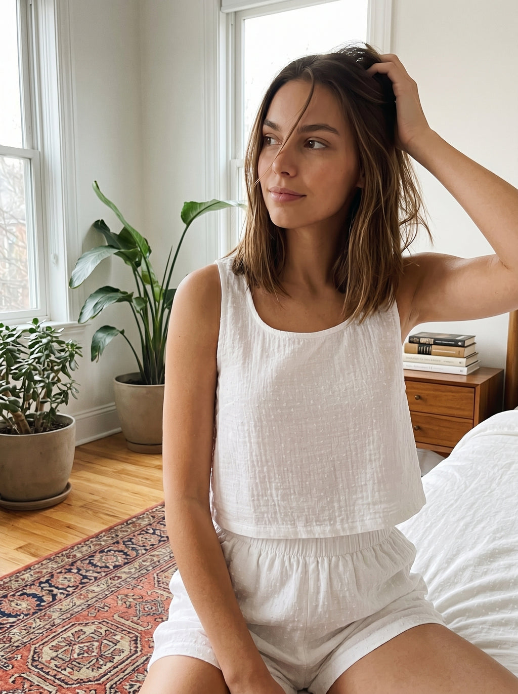 Pure Dot Yazlık Pijama Takımı | %100 Pamuk Müslin Kumaş