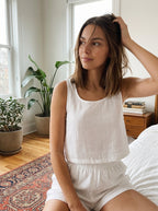 Pure Dot Yazlık Pijama Takımı | %100 Pamuk Müslin Kumaş