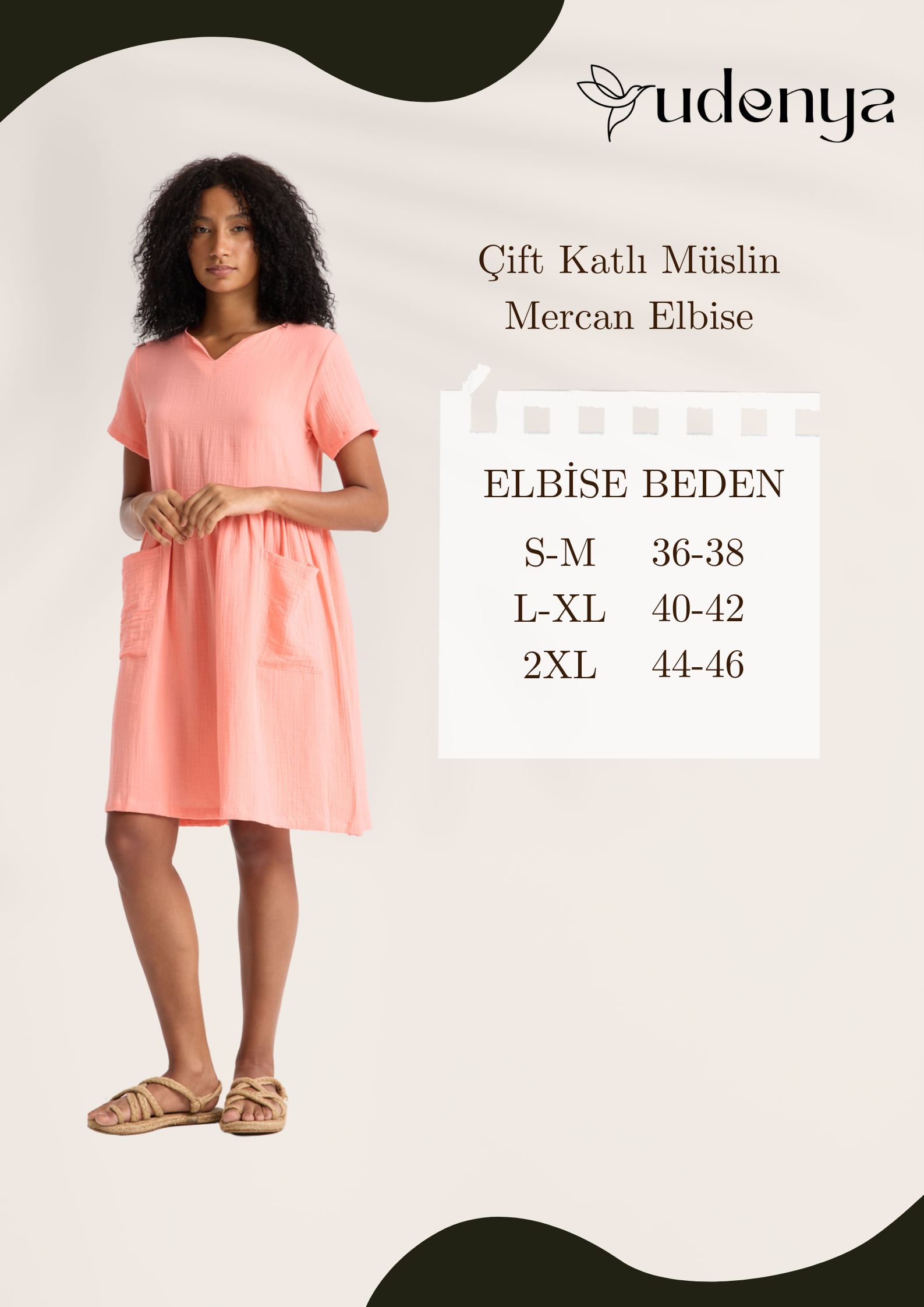 Çift Katlı Mercan Elbise