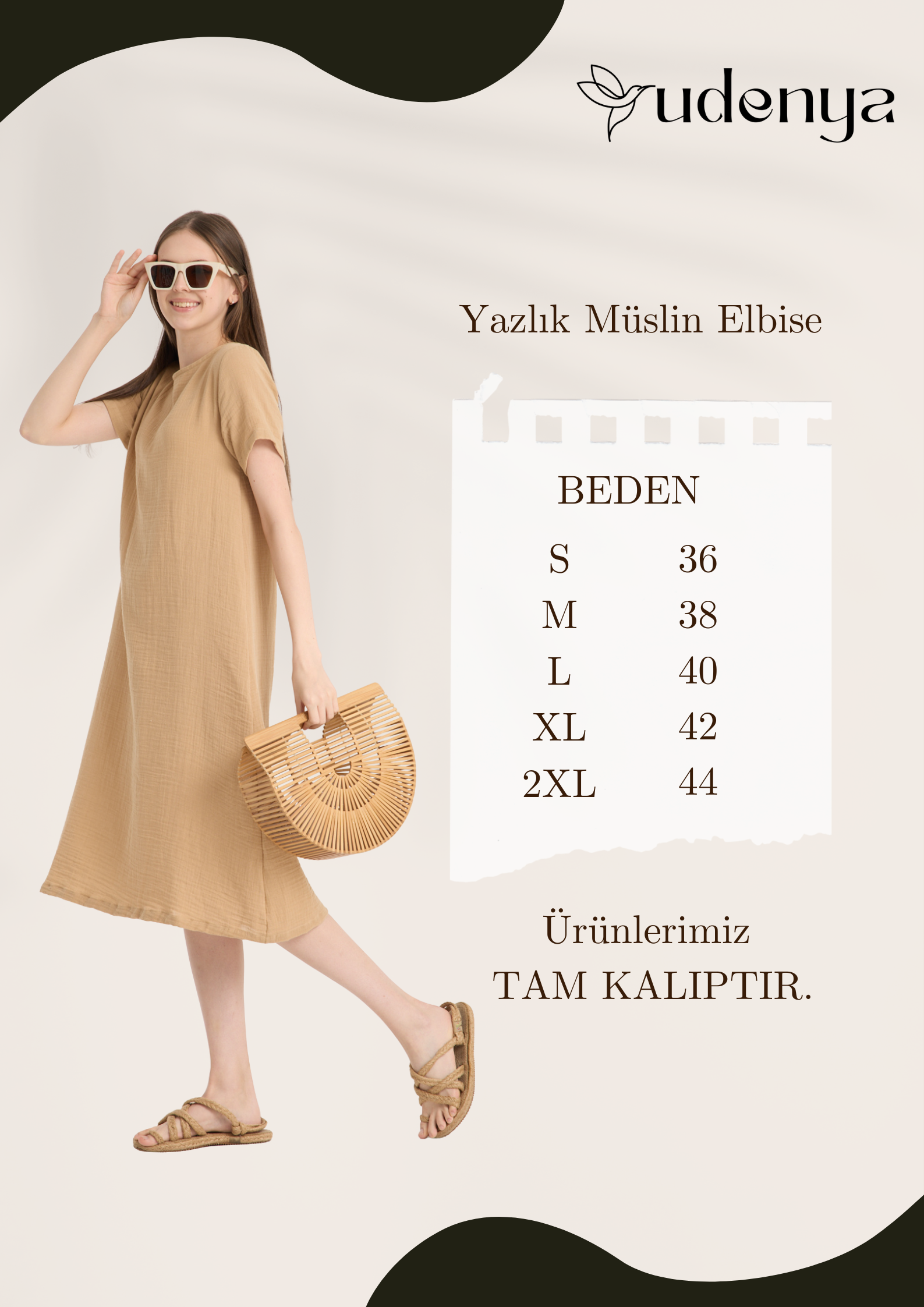 Çift Katlı Müslin Yazlık Elbise