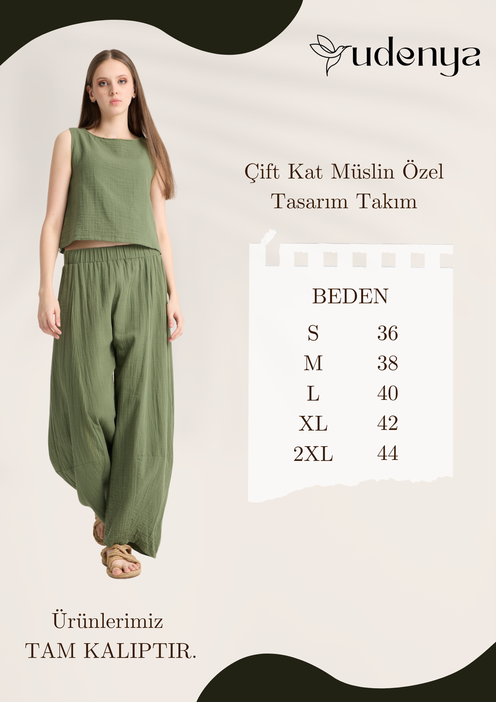 Çift Kat Müslin Özel Tasarım Takım