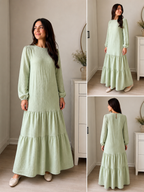 Modest Lina Maxi Müslin Elbise