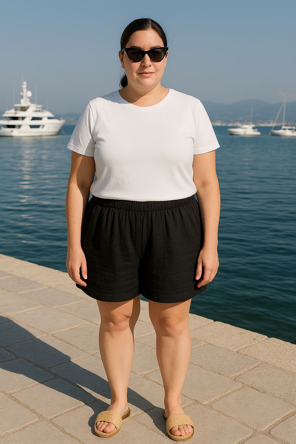 Çift Katlı Müslin Şort