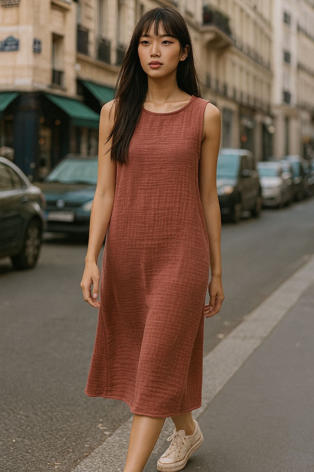 Dört Katlı Müslin Elbise