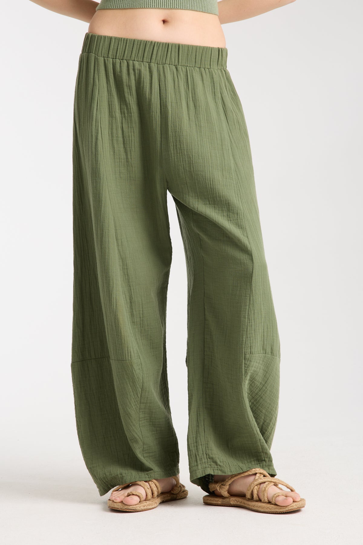 Çift Kat Müslin Özel Tasarım Pantolon