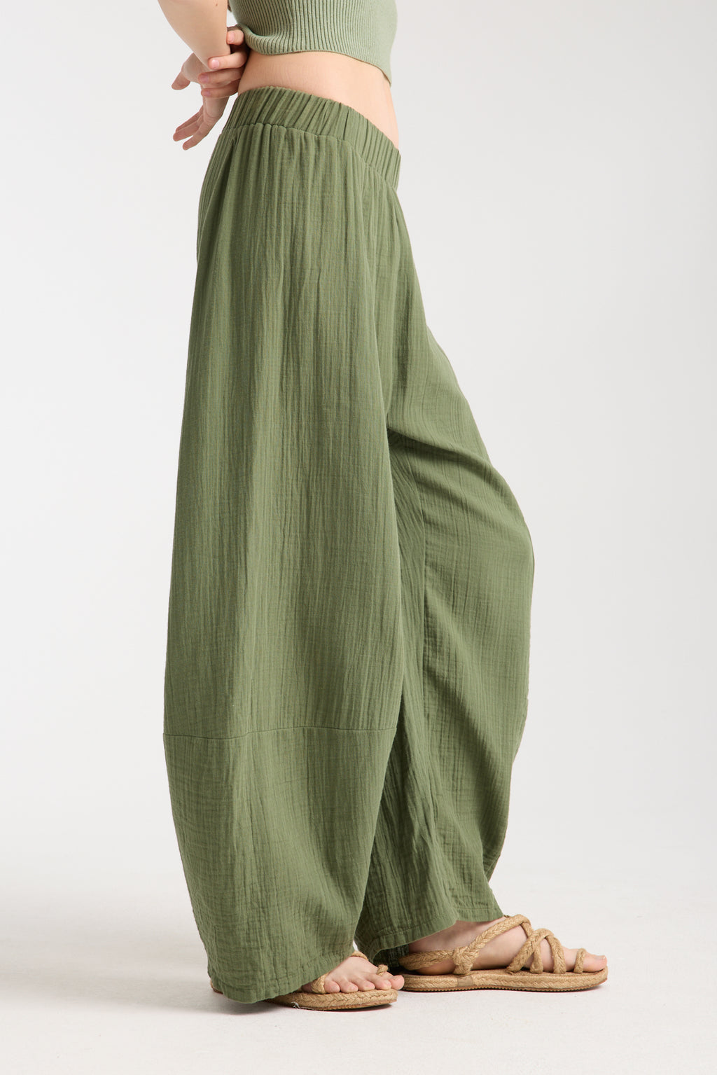 Çift Kat Müslin Özel Tasarım Pantolon