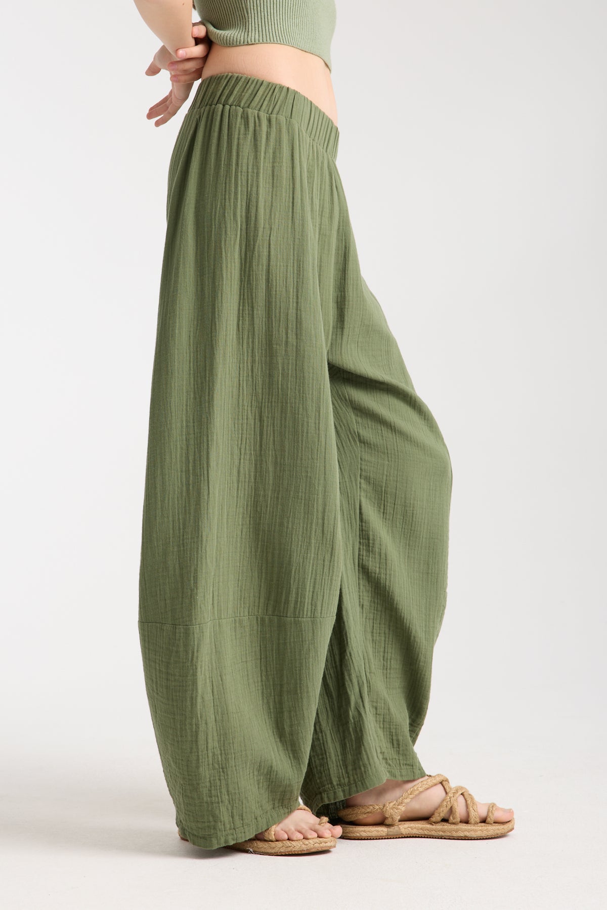 Çift Kat Müslin Özel Tasarım Pantolon