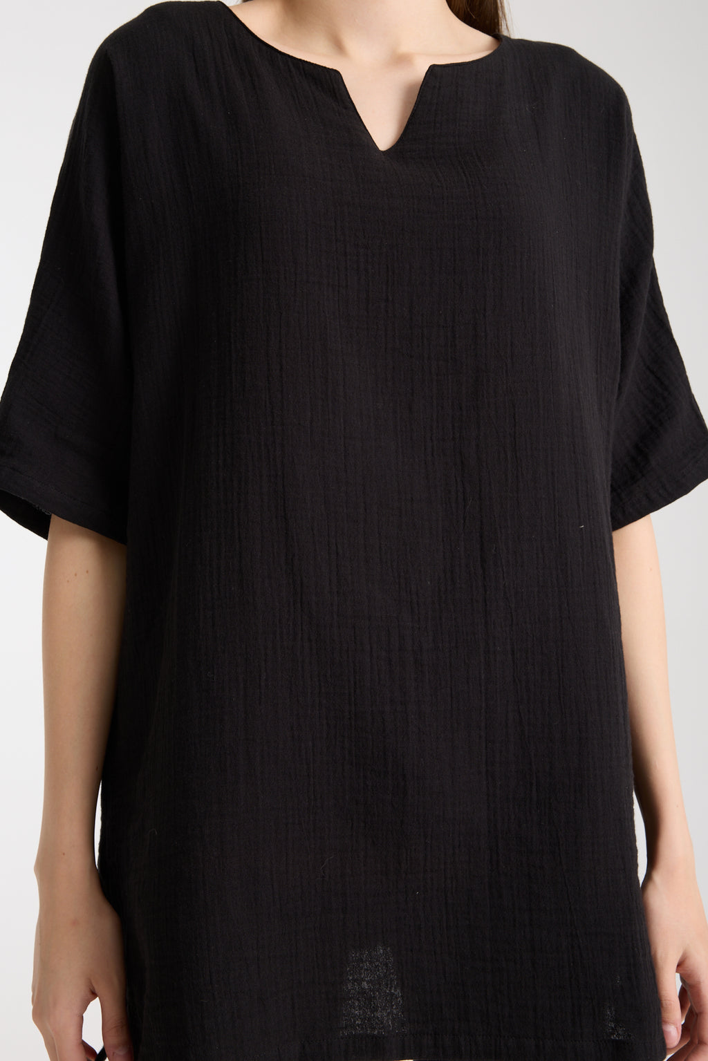 Oversize Bluz | %100 Pamuk Çift Kat Müslin