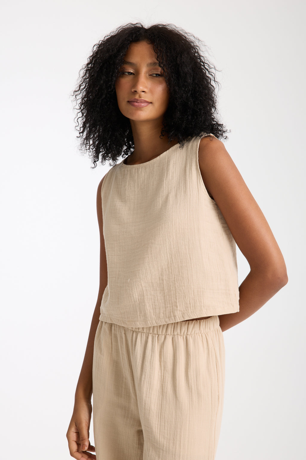 Çift Katlı Müslin Bol Paça Takım