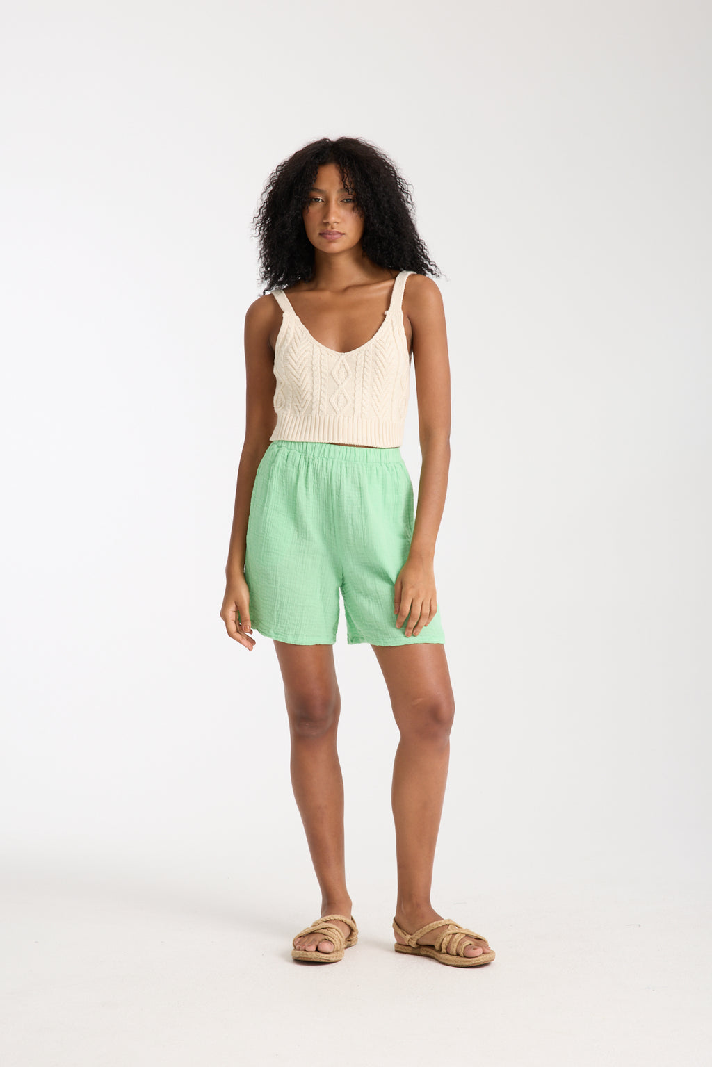 Çift Katlı Müslin Şort