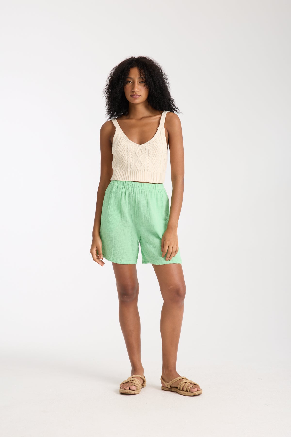 Çift Katlı Müslin Şort