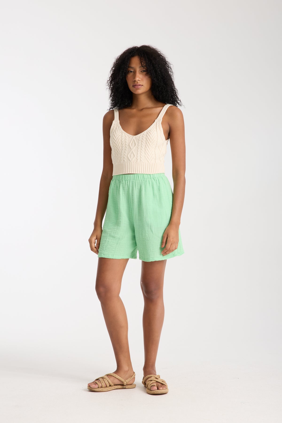 Çift Katlı Müslin Şort