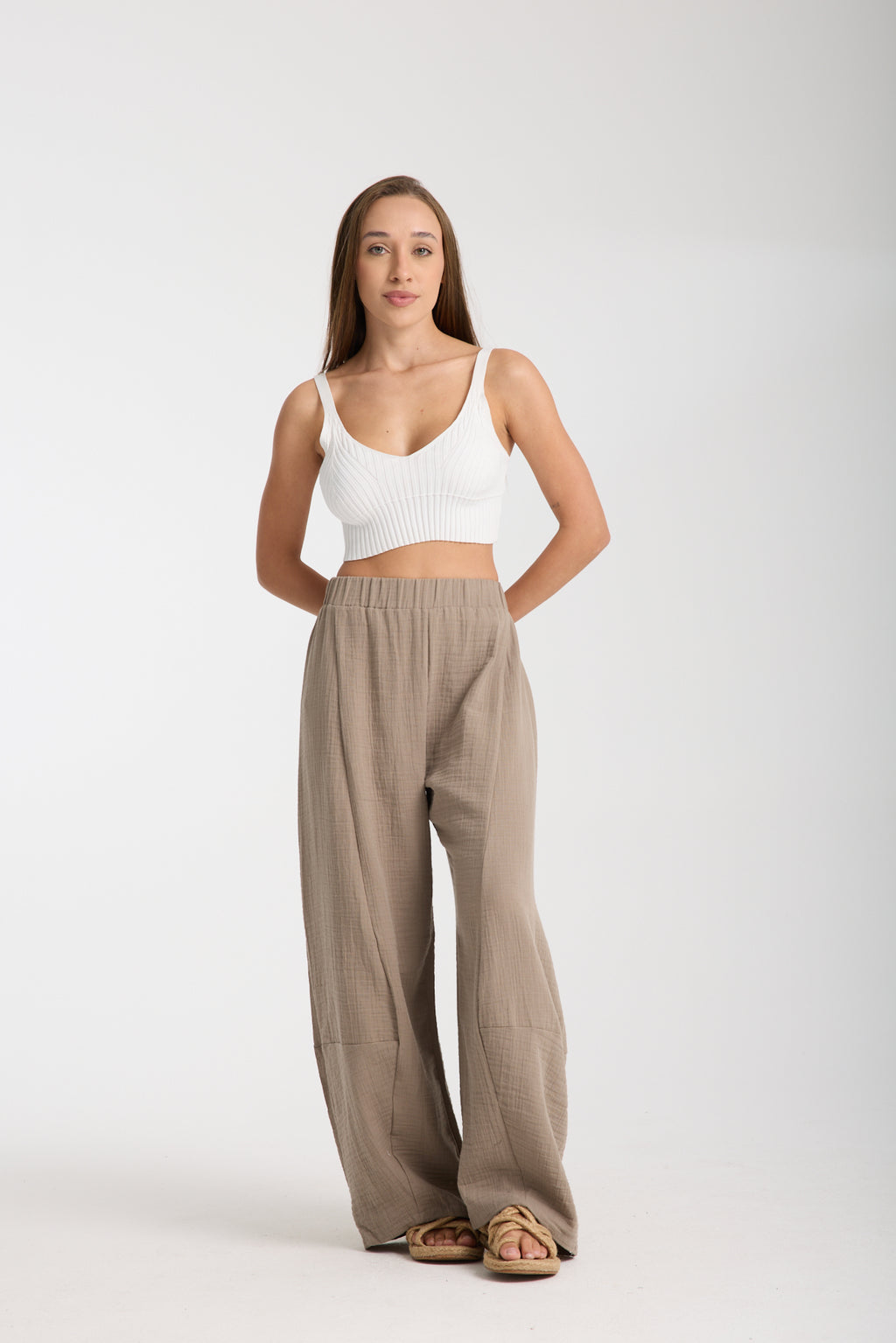 Çift Kat Müslin Özel Tasarım Pantolon