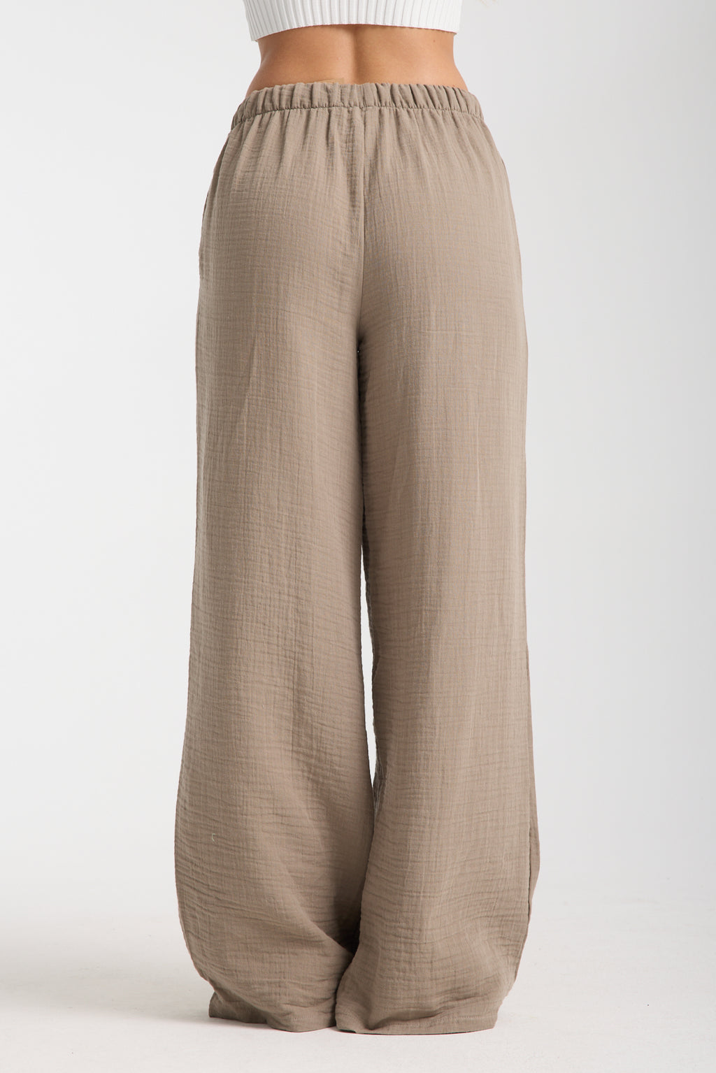 Çift Katlı Müslin Bol Paça Pantolon