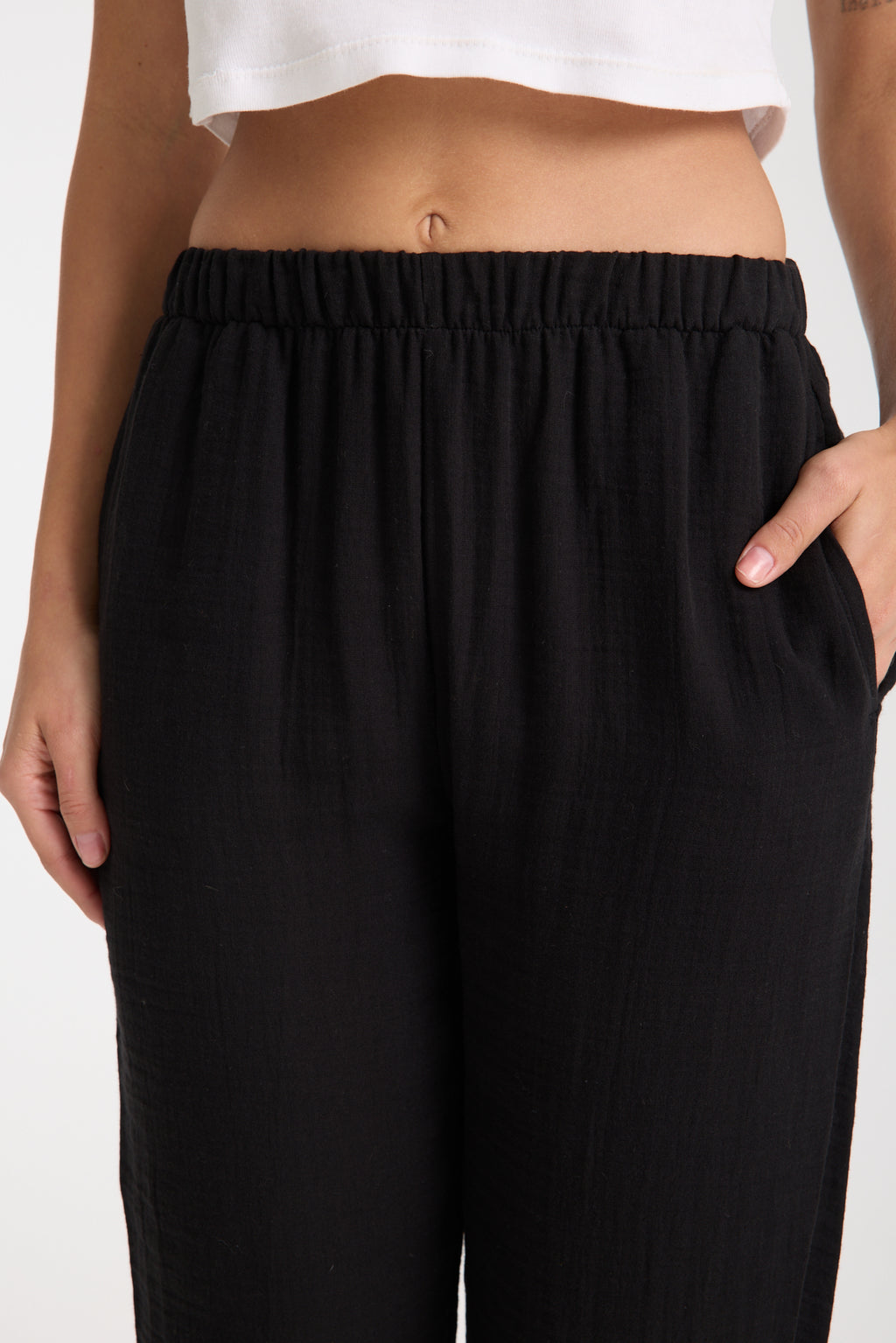 Çift Katlı Müslin Düz Pantolon