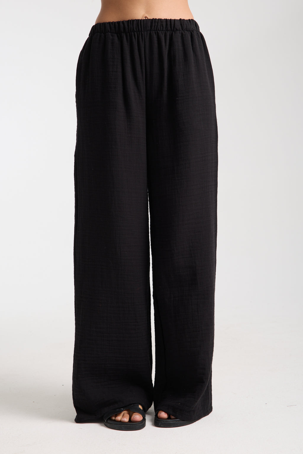 Çift Katlı Müslin Bol Paça Pantolon