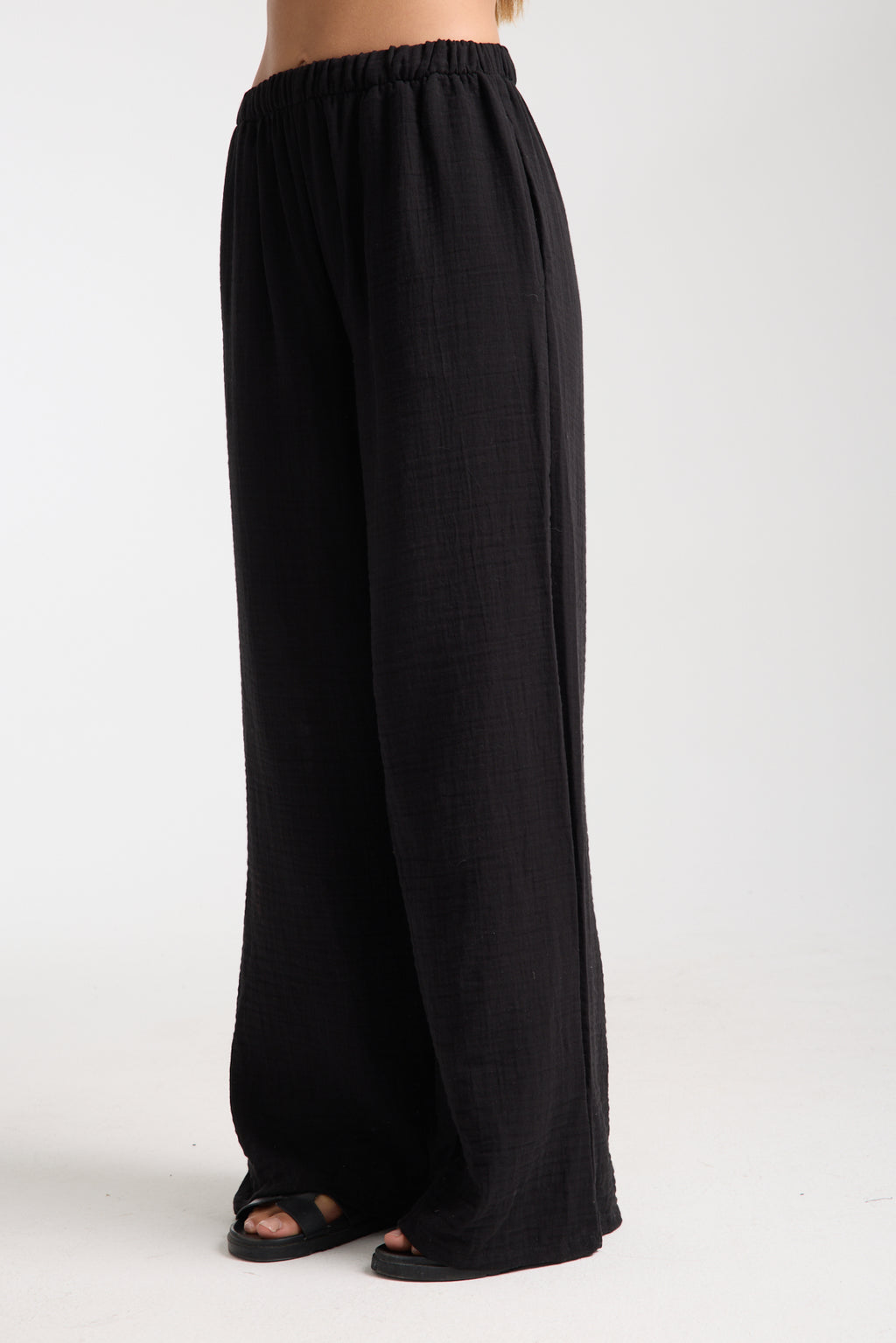 Çift Katlı Müslin Bol Paça Pantolon