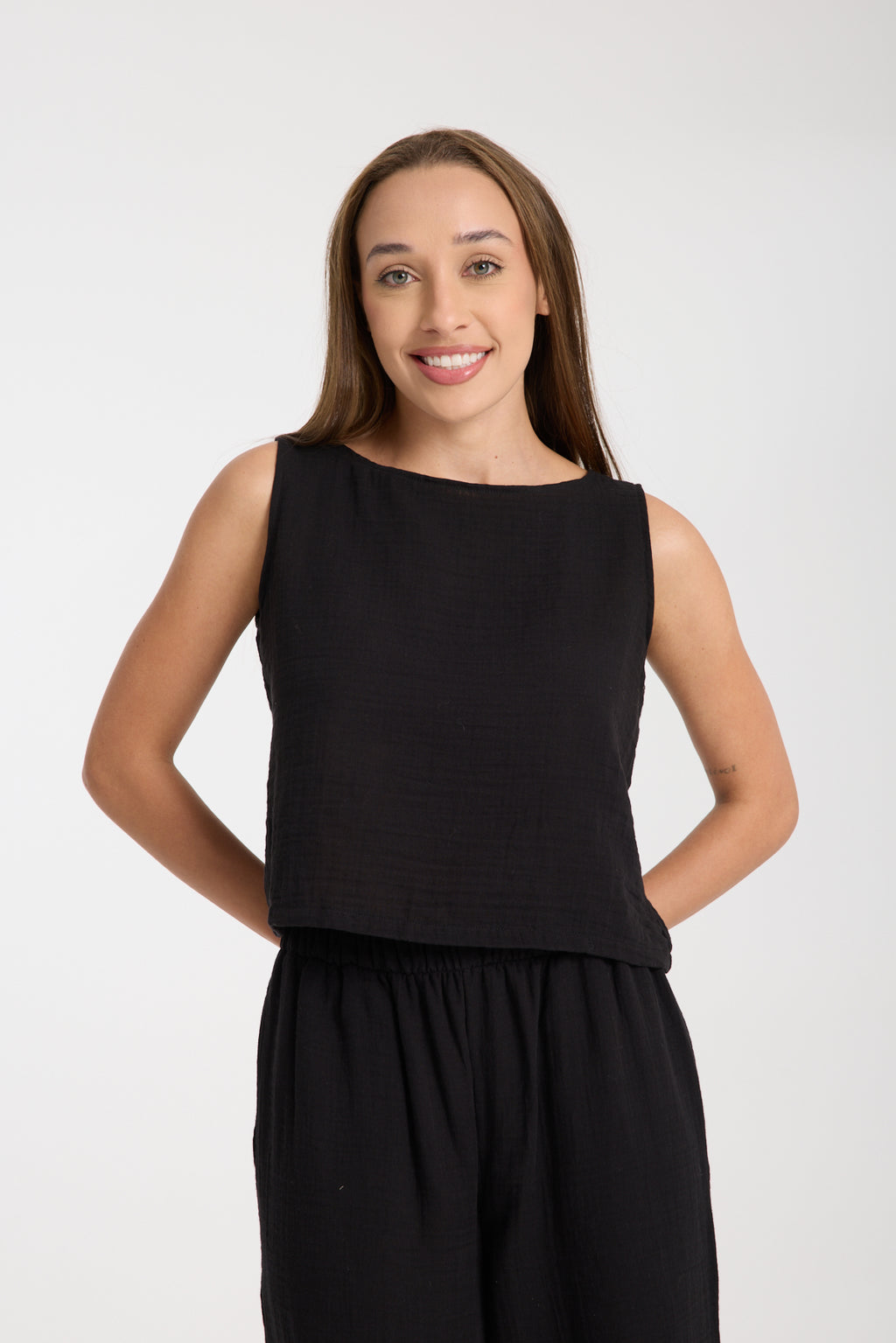 Çift Katlı Müslin Bol Paça Takım