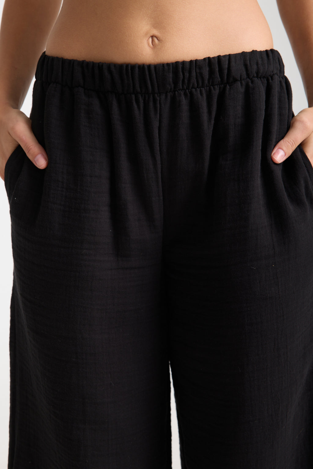 Çift Katlı Müslin Bol Paça Pantolon