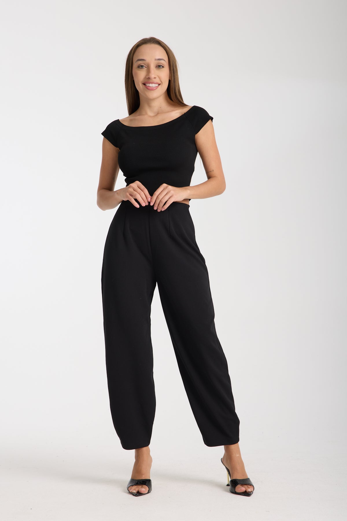 Siyah Scuba Pantolon