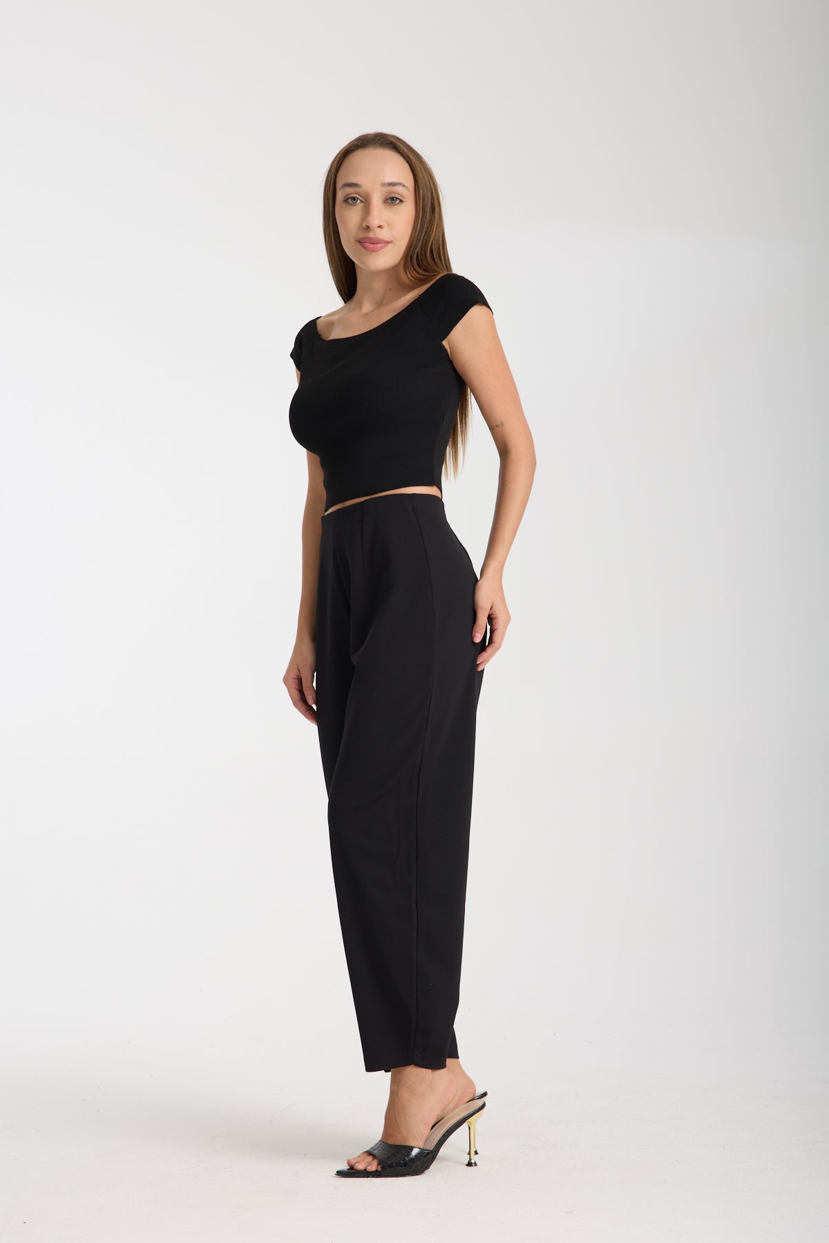 Siyah Scuba Pantolon