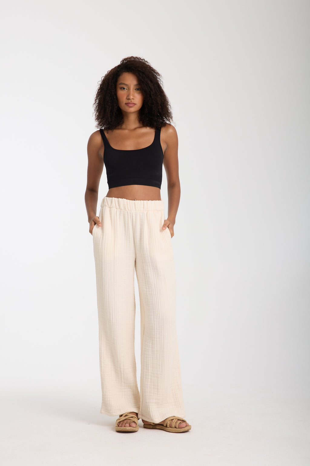 Dört Katlı Müslin Pantolon