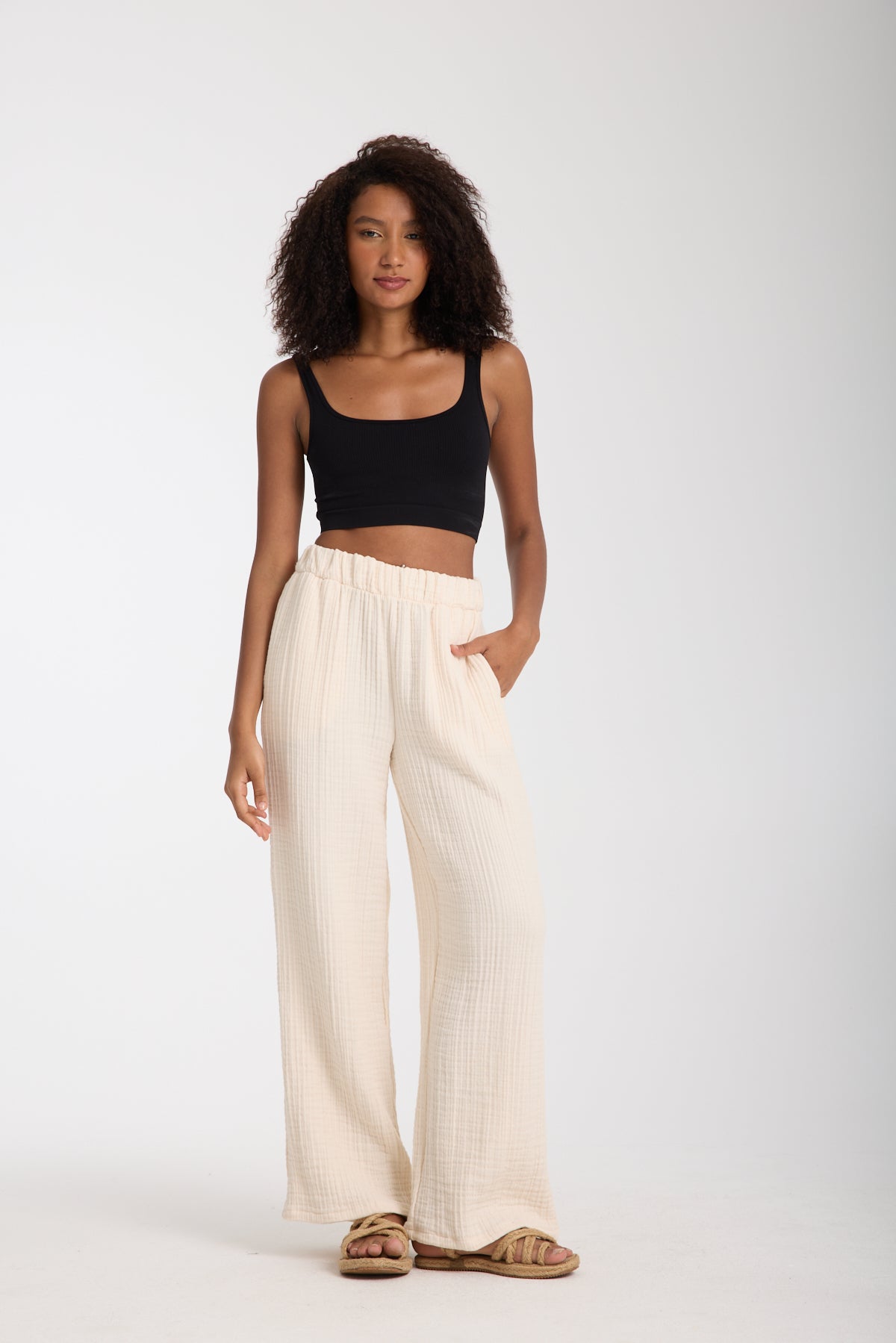 Dört Katlı Müslin Pantolon