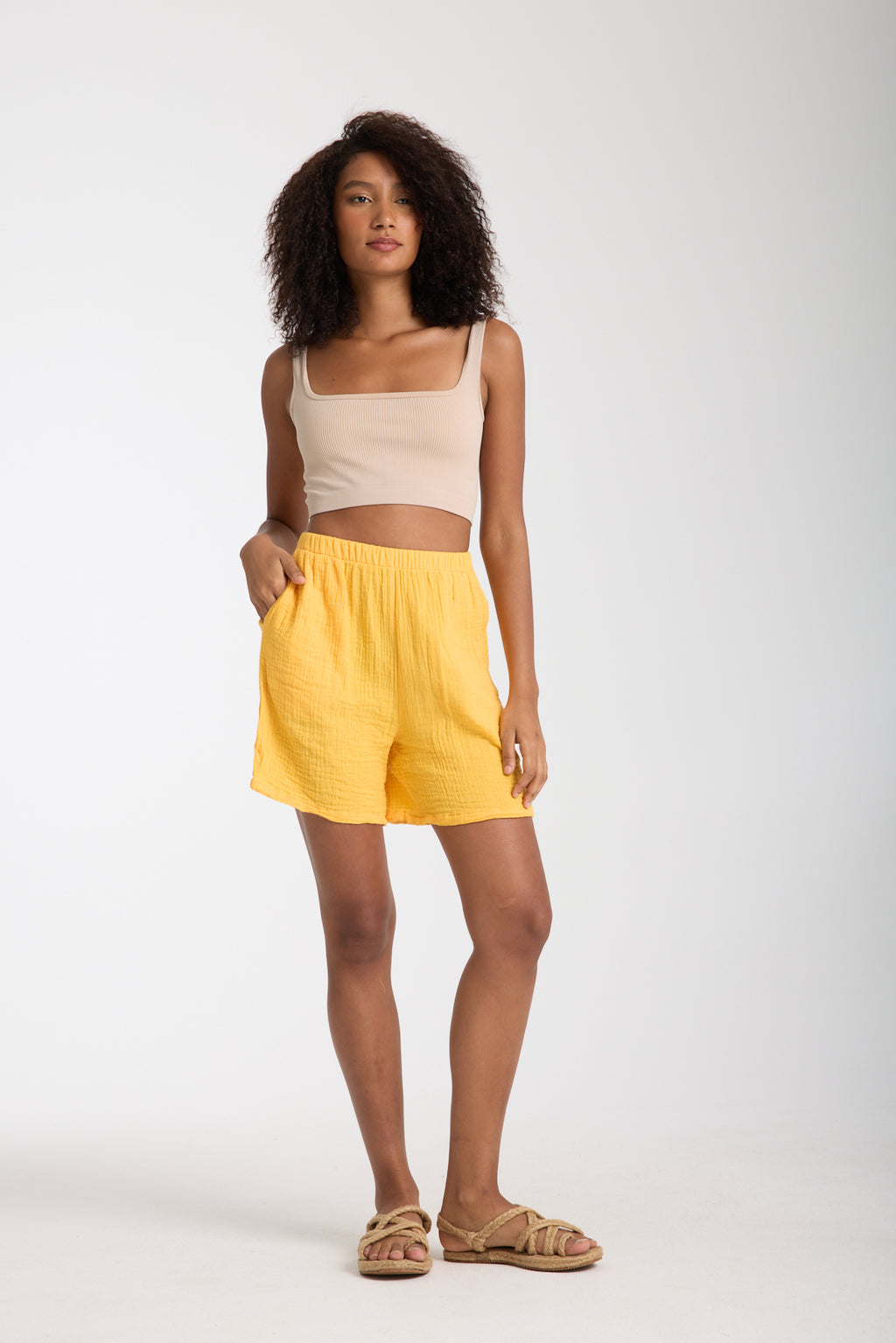 Çift Katlı Müslin Şort