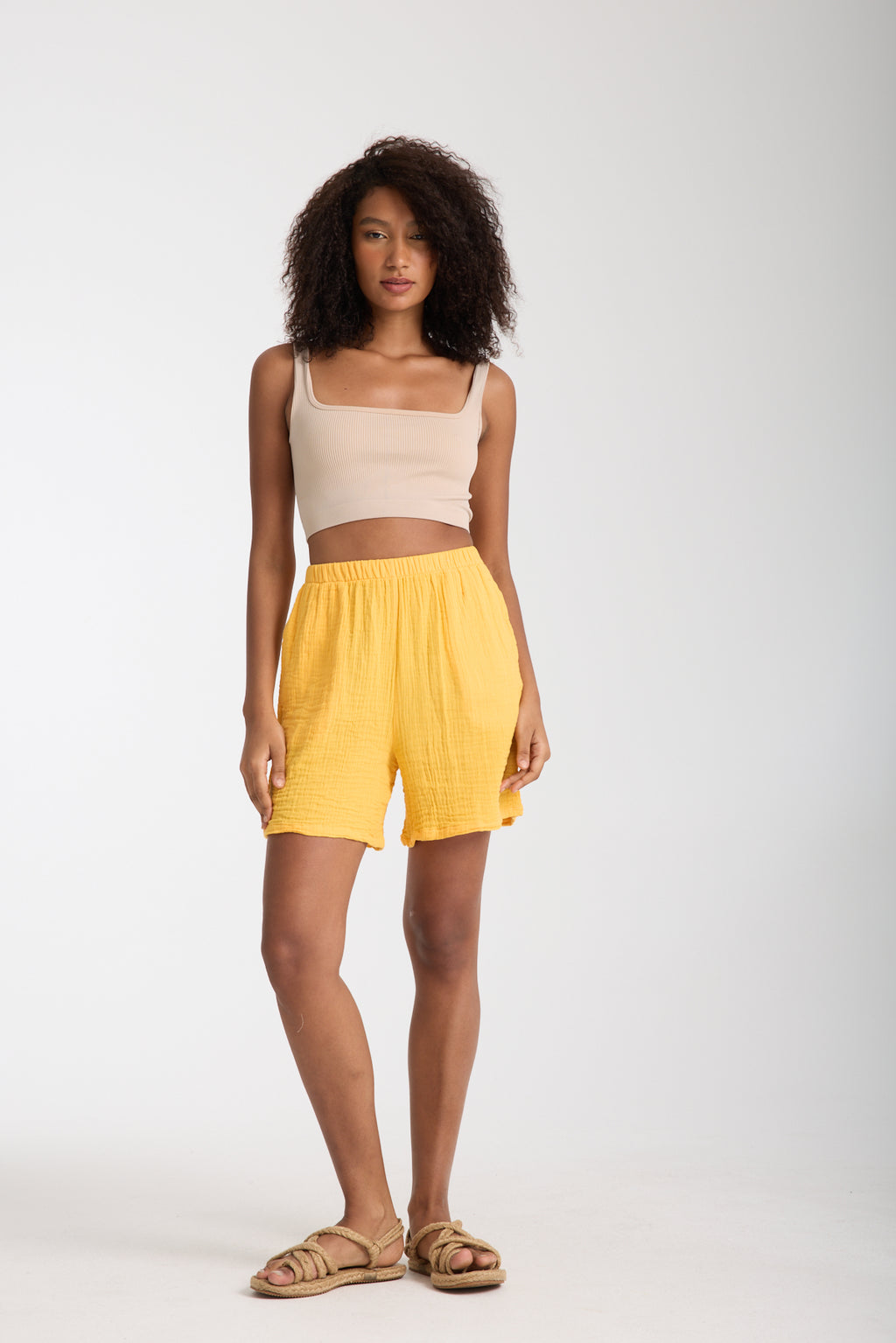 Çift Katlı Müslin Şort