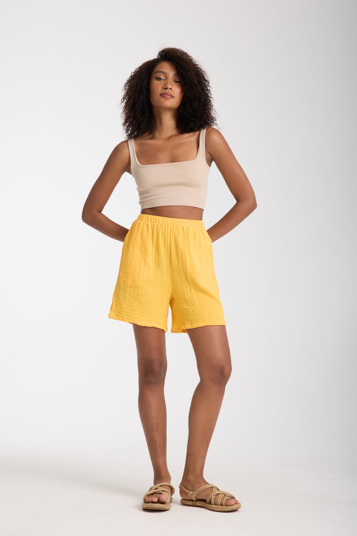 Çift Katlı Müslin Şort