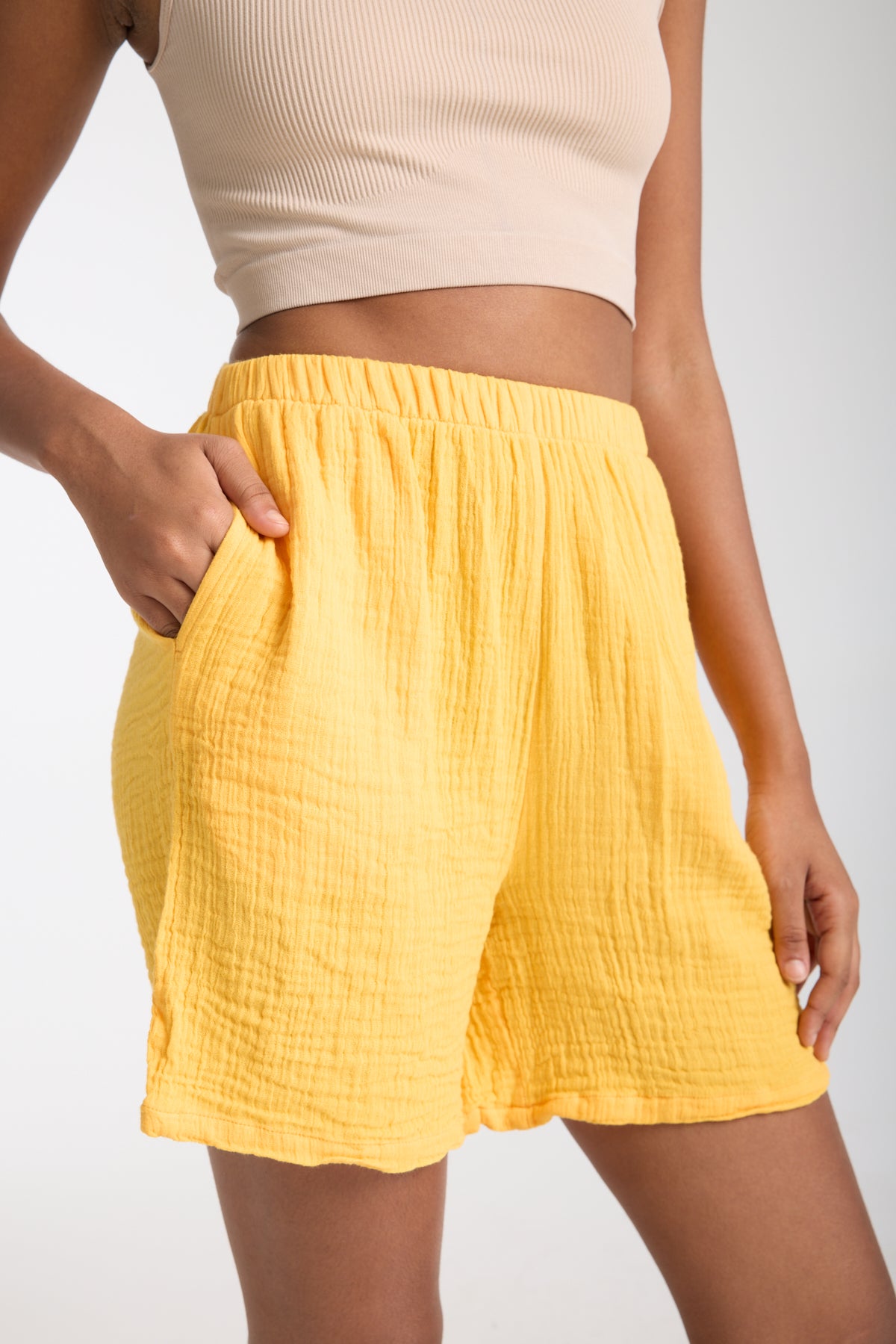 Çift Katlı Müslin Şort