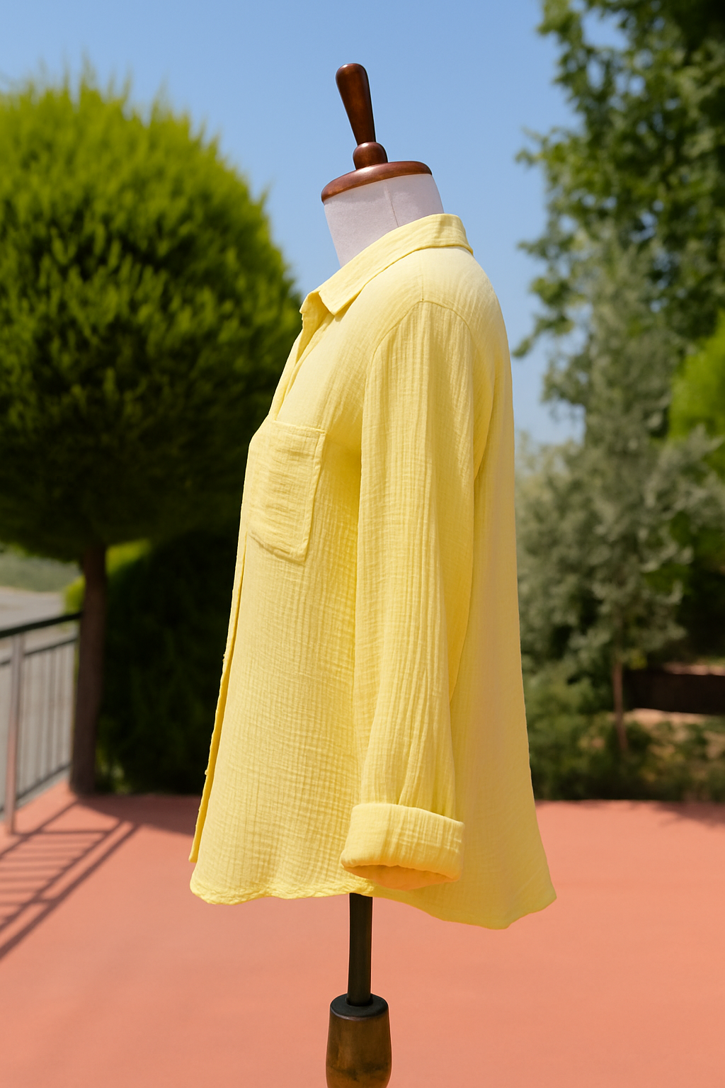 Çift Katlı Müslin Kadın Gömlek