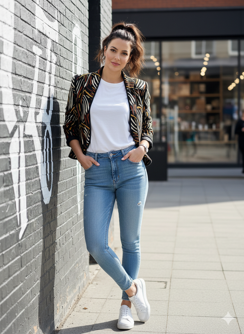 Viva Özel Tasarım Zebra Ceket